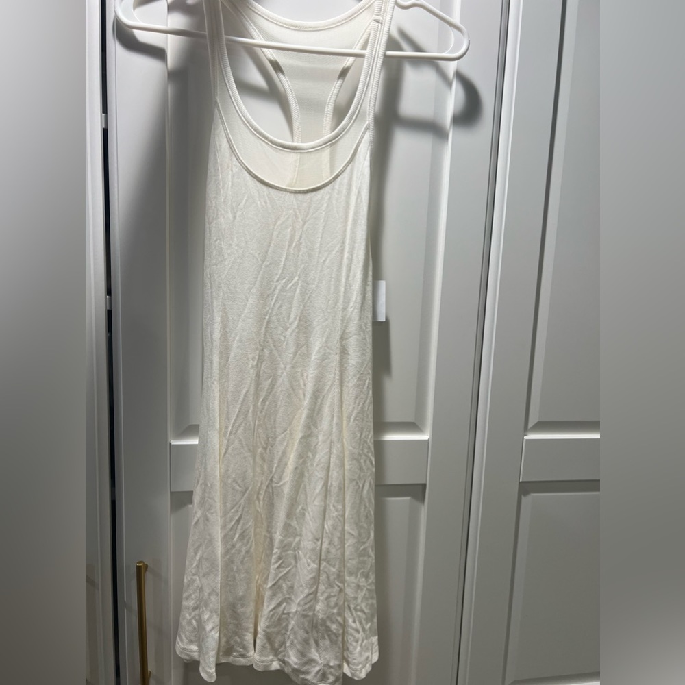 Urban Outfitters White Dress with Mesh Neckline